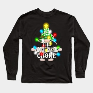 The Cookie Baking Gnome Christmas Matching Family Shirt Long Sleeve T-Shirt